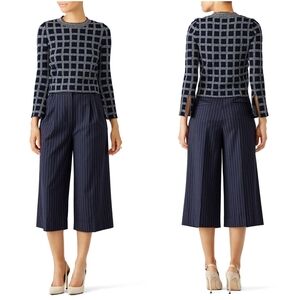 Derek Lam 10 Crosby Plaid Cropped Sweater Small
